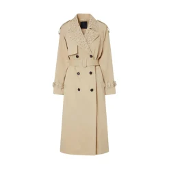 Trench donna con ricami gioiello