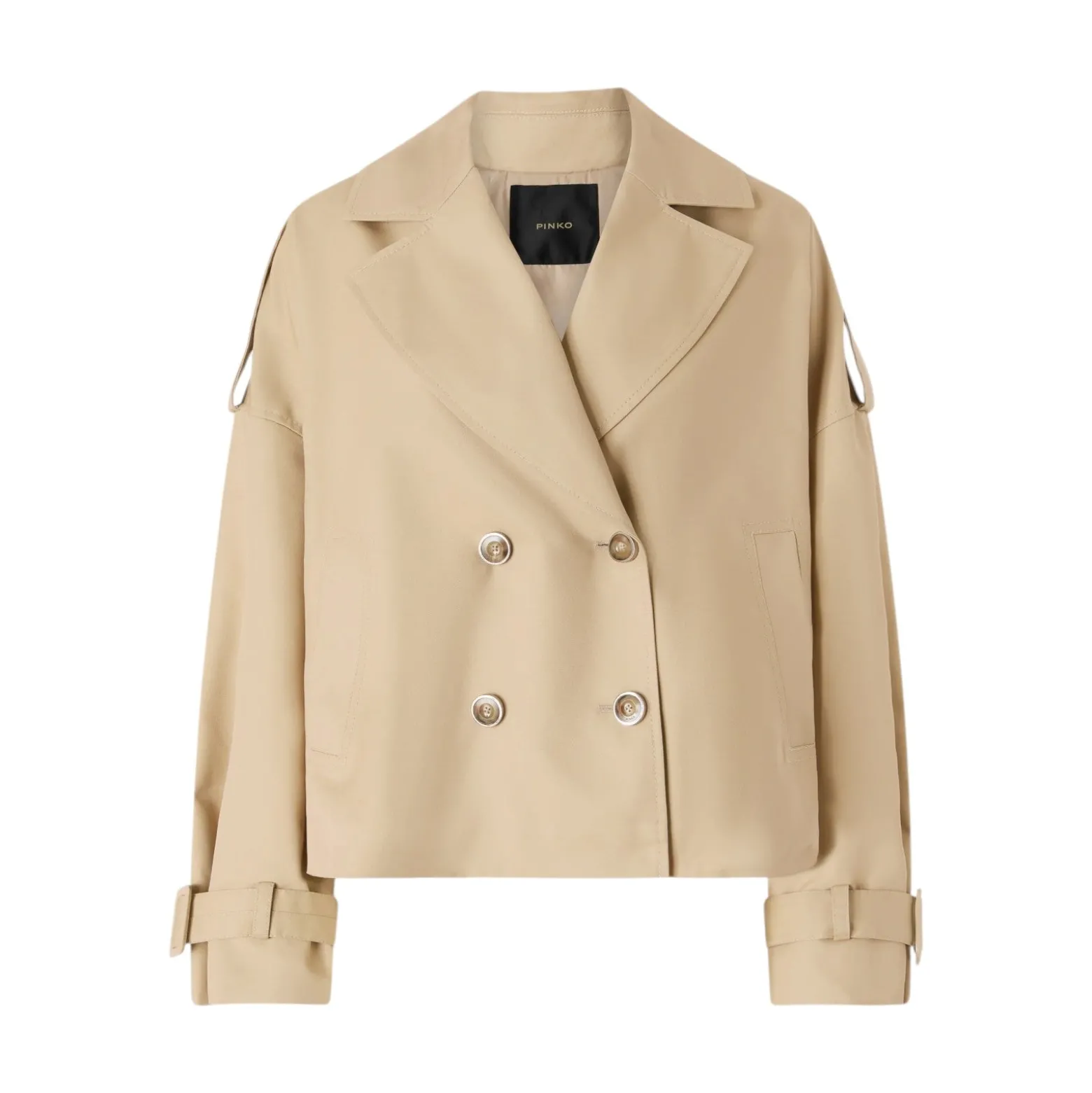 Trench donna corto doppiopetto