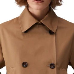 Trench donna corto in gabardine