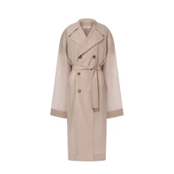 Trench donna in voile di lana