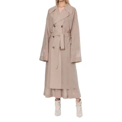 Trench donna in voile di lana
