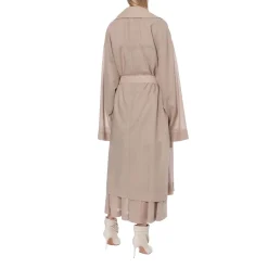 Trench donna in voile di lana