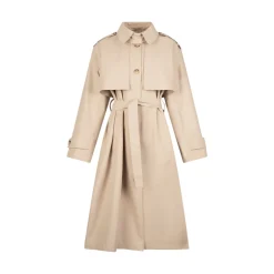 Trench donna lungo con foulard
