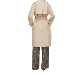 Trench donna lungo con foulard