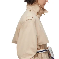 Trench donna lungo con foulard