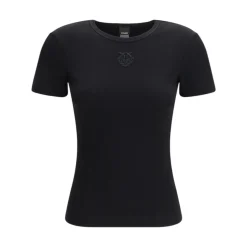 T-shirt donna a costine con ricamo Love Birds