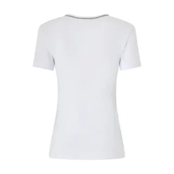 T-shirt donna a costine con ricamo Love Birds