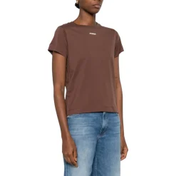 T-shirt donna con logo PINKO