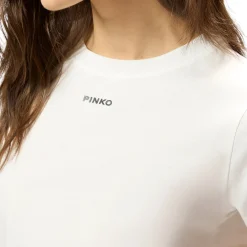 T-shirt donna con logo PINKO
