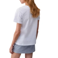 T-shirt donna con ricamo a jour