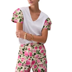 T-shirt donna con volants