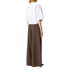 T-shirt donna cropped con ricamo Love Birds