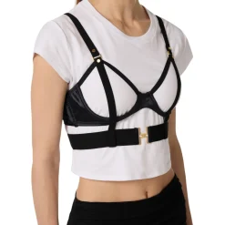 T-shirt donna in jersey con reggiseno