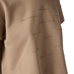 T-shirt donna in jersey con stampa lettering