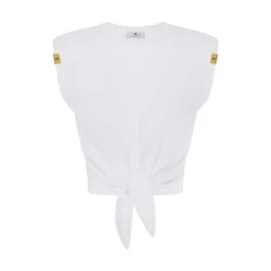 T-shirt donna in jersey con nodo
