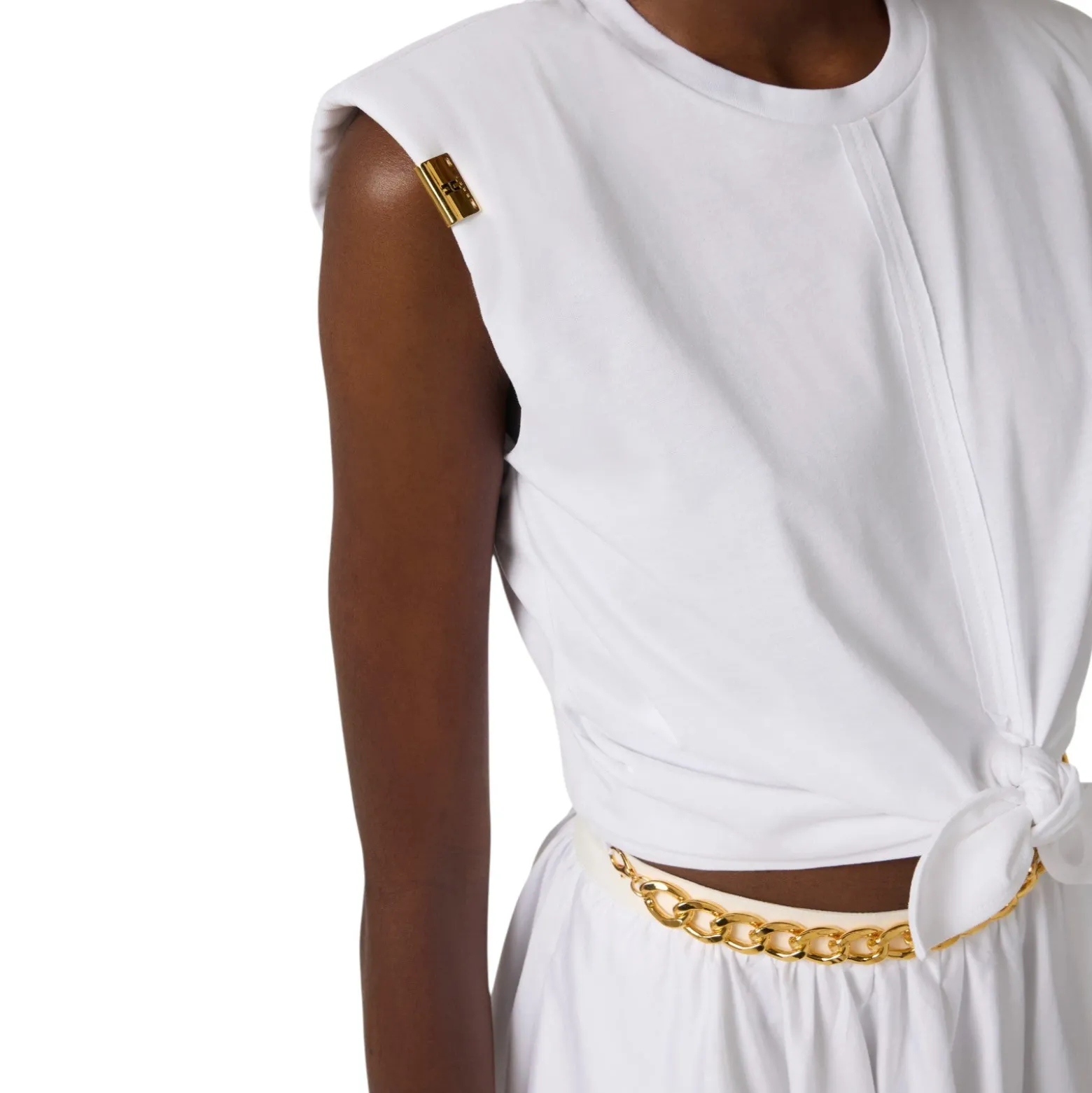 T-shirt donna in jersey con nodo