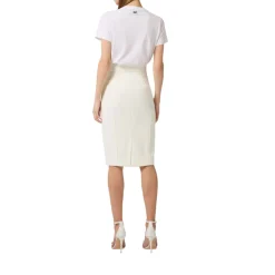 T-shirt donna in jersey con cristalli ricamati