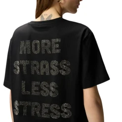 T-shirt donna More Strass Less Stress