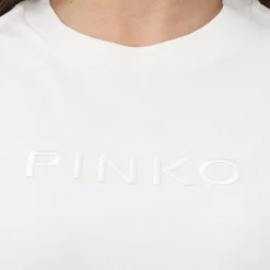 T-shirt donna ricamo logo PINKO
