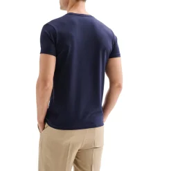 T-shirt Uomo Girocollo Maniche Corte Blu QB24
