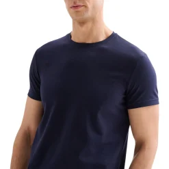 T-shirt Uomo Girocollo Maniche Corte Blu QB24